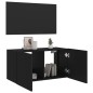 vidaXL TV-Wandschrank mit LED-Leuchten Schwarz 80x35x41 cm vidaXL TV-Wandschrank mit LED-Leuchten Schwarz 80x35x41 cm
