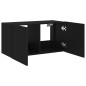 vidaXL TV-Wandschrank mit LED-Leuchten Schwarz 80x35x41 cm vidaXL TV-Wandschrank mit LED-Leuchten Schwarz 80x35x41 cm