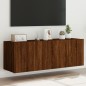 vidaXL TV-Wandschränke mit LED-Leuchten 2 Stk. Braun Eichen-Optik vidaXL TV-Wandschränke mit LED-Leuchten 2 Stk. Braun Eichen-Optik
