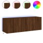 vidaXL TV-Wandschränke mit LED-Leuchten 2 Stk. Braun Eichen-Optik vidaXL TV-Wandschränke mit LED-Leuchten 2 Stk. Braun Eichen-Optik