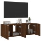vidaXL TV-Wandschränke mit LED-Leuchten 2 Stk. Braun Eichen-Optik vidaXL TV-Wandschränke mit LED-Leuchten 2 Stk. Braun Eichen-Optik