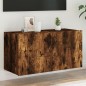 vidaXL TV-Wandschrank mit LED-Leuchten Räuchereiche 80x35x41 cm vidaXL TV-Wandschrank mit LED-Leuchten Räuchereiche 80x35x41 cm