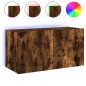 vidaXL TV-Wandschrank mit LED-Leuchten Räuchereiche 80x35x41 cm vidaXL TV-Wandschrank mit LED-Leuchten Räuchereiche 80x35x41 cm