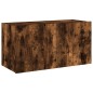 vidaXL TV-Wandschrank mit LED-Leuchten Räuchereiche 80x35x41 cm vidaXL TV-Wandschrank mit LED-Leuchten Räuchereiche 80x35x41 cm