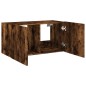 vidaXL TV-Wandschrank mit LED-Leuchten Räuchereiche 80x35x41 cm vidaXL TV-Wandschrank mit LED-Leuchten Räuchereiche 80x35x41 cm
