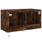 vidaXL TV-Wandschrank mit LED-Leuchten Räuchereiche 80x35x41 cm vidaXL TV-Wandschrank mit LED-Leuchten Räuchereiche 80x35x41 cm