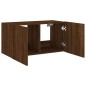 vidaXL TV-Wandschrank mit LED-Leuchten Braun Eichen-Optik 80x35x41 cm vidaXL TV-Wandschrank mit LED-Leuchten Braun Eichen-Optik 80x35x41 cm