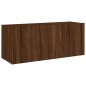 vidaXL TV-Wandschrank mit LED-Leuchten Braun Eichen-Optik 100x35x41 cm vidaXL TV-Wandschrank mit LED-Leuchten Braun Eichen-Optik 100x35x41 cm