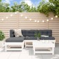 vidaXL 5-tlg. Garten-Lounge-Set Weiß Massivholz Kiefer vidaXL 5-tlg. Garten-Lounge-Set Weiß Massivholz Kiefer