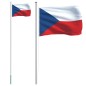 vidaXL Tschechische Flagge mit Mast 6,23 m Aluminium vidaXL Tschechische Flagge mit Mast 6,23 m Aluminium