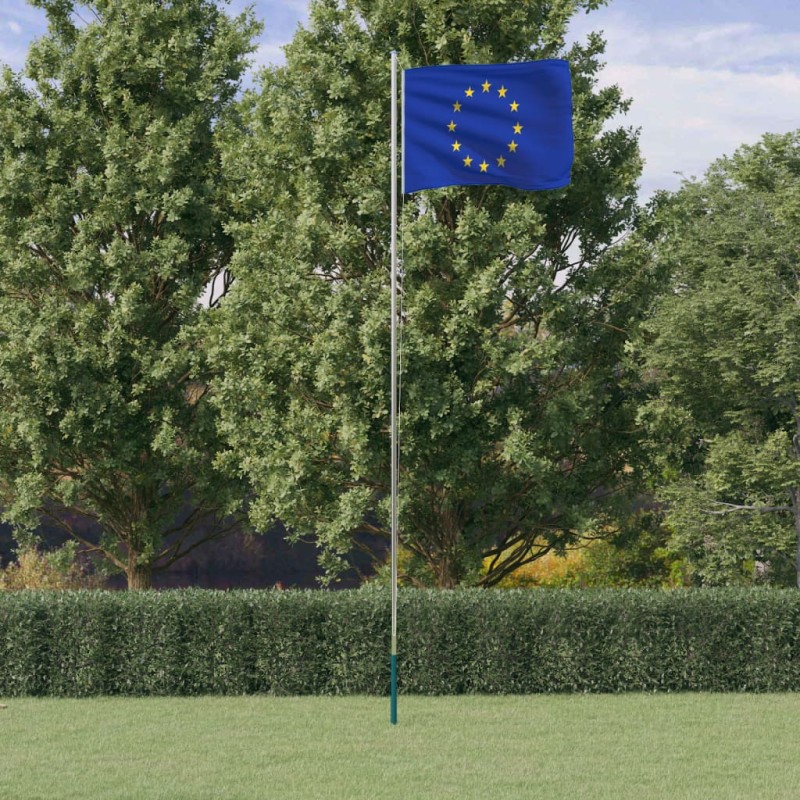vidaXL Europaflagge mit Mast 6,23 m Aluminium vidaXL Europaflagge mit Mast 6,23 m Aluminium