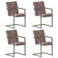 Freischwinger 4 Stk. Braun Echtleder Freischwinger 4 Stk. Braun Echtleder