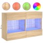 vidaXL TV-Wandschrank mit LED-Leuchten Sonoma-Eiche 98,5x30x60,5 cm vidaXL TV-Wandschrank mit LED-Leuchten Sonoma-Eiche 98,5x30x60,5 cm
