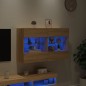 vidaXL TV-Wandschrank mit LED-Leuchten Sonoma-Eiche 98,5x30x60,5 cm vidaXL TV-Wandschrank mit LED-Leuchten Sonoma-Eiche 98,5x30x60,5 cm
