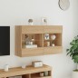 vidaXL TV-Wandschrank mit LED-Leuchten Sonoma-Eiche 98,5x30x60,5 cm vidaXL TV-Wandschrank mit LED-Leuchten Sonoma-Eiche 98,5x30x60,5 cm
