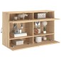 vidaXL TV-Wandschrank mit LED-Leuchten Sonoma-Eiche 98,5x30x60,5 cm vidaXL TV-Wandschrank mit LED-Leuchten Sonoma-Eiche 98,5x30x60,5 cm