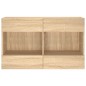 vidaXL TV-Wandschrank mit LED-Leuchten Sonoma-Eiche 98,5x30x60,5 cm vidaXL TV-Wandschrank mit LED-Leuchten Sonoma-Eiche 98,5x30x60,5 cm