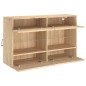 vidaXL TV-Wandschrank mit LED-Leuchten Sonoma-Eiche 98,5x30x60,5 cm vidaXL TV-Wandschrank mit LED-Leuchten Sonoma-Eiche 98,5x30x60,5 cm