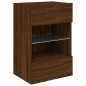 vidaXL TV-Wandschrank mit LED-Leuchten Braun Eichen-Optik 40x30x60,5cm vidaXL TV-Wandschrank mit LED-Leuchten Braun Eichen-Optik 40x30x60,5cm