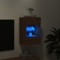vidaXL TV-Wandschrank mit LED-Leuchten Braun Eichen-Optik 40x30x60,5cm vidaXL TV-Wandschrank mit LED-Leuchten Braun Eichen-Optik 40x30x60,5cm