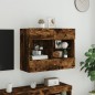 vidaXL TV-Wandschrank mit LED-Leuchten Räuchereiche 78,5x30x60,5 cm vidaXL TV-Wandschrank mit LED-Leuchten Räuchereiche 78,5x30x60,5 cm