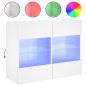 vidaXL TV-Wandschrank mit LED-Leuchten Weiß 78,5x30x60,5 cm vidaXL TV-Wandschrank mit LED-Leuchten Weiß 78,5x30x60,5 cm