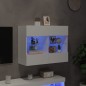 vidaXL TV-Wandschrank mit LED-Leuchten Weiß 78,5x30x60,5 cm vidaXL TV-Wandschrank mit LED-Leuchten Weiß 78,5x30x60,5 cm