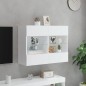 vidaXL TV-Wandschrank mit LED-Leuchten Weiß 78,5x30x60,5 cm vidaXL TV-Wandschrank mit LED-Leuchten Weiß 78,5x30x60,5 cm