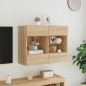 vidaXL TV-Wandschrank mit LED-Leuchten Sonoma-Eiche 78,5x30x60,5 cm vidaXL TV-Wandschrank mit LED-Leuchten Sonoma-Eiche 78,5x30x60,5 cm