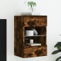vidaXL TV-Wandschrank mit LED-Leuchten Räuchereiche 40x30x60,5 cm vidaXL TV-Wandschrank mit LED-Leuchten Räuchereiche 40x30x60,5 cm