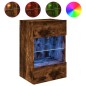 vidaXL TV-Wandschrank mit LED-Leuchten Räuchereiche 40x30x60,5 cm vidaXL TV-Wandschrank mit LED-Leuchten Räuchereiche 40x30x60,5 cm