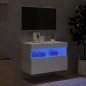 vidaXL TV-Wandschrank mit LED-Leuchten Weiß 60x30x40 cm vidaXL TV-Wandschrank mit LED-Leuchten Weiß 60x30x40 cm