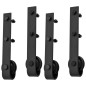 Schiebetür-Beschlagsätze 2 Stk. 200 cm Stahl Schwarz Schiebetür-Beschlagsätze 2 Stk. 200 cm Stahl Schwarz