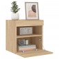 vidaXL TV-Wandschränke mit LED-Leuchten 2 Stk. Sonoma-Eiche 40x30x40cm vidaXL TV-Wandschränke mit LED-Leuchten 2 Stk. Sonoma-Eiche 40x30x40cm
