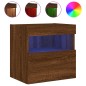 vidaXL TV-Wandschrank mit LED-Leuchten Braun Eichen-Optik 40x30x40 cm vidaXL TV-Wandschrank mit LED-Leuchten Braun Eichen-Optik 40x30x40 cm