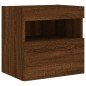 vidaXL TV-Wandschrank mit LED-Leuchten Braun Eichen-Optik 40x30x40 cm vidaXL TV-Wandschrank mit LED-Leuchten Braun Eichen-Optik 40x30x40 cm