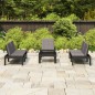 4-tlg. Garten-Lounge-Set mit Kissen Kunststoff Grau 4-tlg. Garten-Lounge-Set mit Kissen Kunststoff Grau