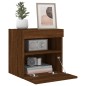 vidaXL TV-Wandschrank mit LED-Leuchten Braun Eichen-Optik 40x30x40 cm vidaXL TV-Wandschrank mit LED-Leuchten Braun Eichen-Optik 40x30x40 cm