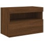 vidaXL TV-Wandschrank mit LED-Leuchten Braun Eichen-Optik 60x30x40 cm vidaXL TV-Wandschrank mit LED-Leuchten Braun Eichen-Optik 60x30x40 cm