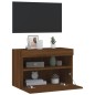 vidaXL TV-Wandschrank mit LED-Leuchten Braun Eichen-Optik 60x30x40 cm vidaXL TV-Wandschrank mit LED-Leuchten Braun Eichen-Optik 60x30x40 cm