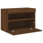 vidaXL TV-Wandschrank mit LED-Leuchten Braun Eichen-Optik 60x30x40 cm vidaXL TV-Wandschrank mit LED-Leuchten Braun Eichen-Optik 60x30x40 cm