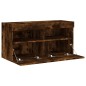 vidaXL TV-Wandschrank mit LED-Leuchten Räuchereiche 80x30x40 cm vidaXL TV-Wandschrank mit LED-Leuchten Räuchereiche 80x30x40 cm