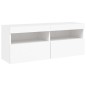 vidaXL TV-Wandschrank mit LED-Leuchten Weiß 100x30x40 cm vidaXL TV-Wandschrank mit LED-Leuchten Weiß 100x30x40 cm