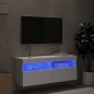 vidaXL TV-Wandschrank mit LED-Leuchten Weiß 100x30x40 cm vidaXL TV-Wandschrank mit LED-Leuchten Weiß 100x30x40 cm