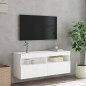 vidaXL TV-Wandschrank mit LED-Leuchten Weiß 100x30x40 cm vidaXL TV-Wandschrank mit LED-Leuchten Weiß 100x30x40 cm