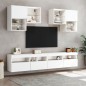 vidaXL TV-Wandschrank mit LED-Leuchten Weiß 100x30x40 cm vidaXL TV-Wandschrank mit LED-Leuchten Weiß 100x30x40 cm