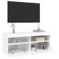 vidaXL TV-Wandschrank mit LED-Leuchten Weiß 100x30x40 cm vidaXL TV-Wandschrank mit LED-Leuchten Weiß 100x30x40 cm