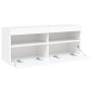 vidaXL TV-Wandschrank mit LED-Leuchten Weiß 100x30x40 cm vidaXL TV-Wandschrank mit LED-Leuchten Weiß 100x30x40 cm