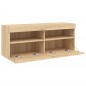 vidaXL TV-Wandschrank mit LED-Leuchten Sonoma-Eiche 100x30x40 cm vidaXL TV-Wandschrank mit LED-Leuchten Sonoma-Eiche 100x30x40 cm