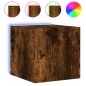 vidaXL TV-Wandschrank mit LED-Leuchten Räuchereiche 30,5x35x30 cm vidaXL TV-Wandschrank mit LED-Leuchten Räuchereiche 30,5x35x30 cm